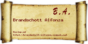 Brandschott Alfonza névjegykártya